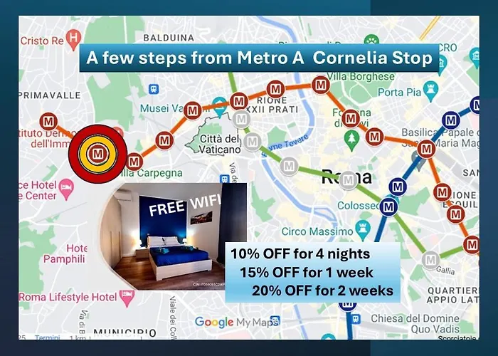 Alloggio Caprara Accomodation Metro Cornelia